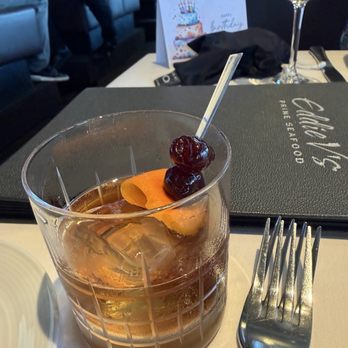 Eddie V's Prime Seafood - One of my Old Fashions. - Seafood Near Me - La Jolla, California Eddie V's Prime Seafood - One of my Old Fashions. - Seafood Near Me - La Jolla, California