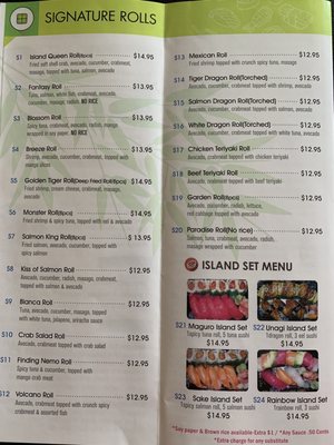 Menu photo 2 Sushi Island Palisades Park, NJ Menu photo 2 Sushi Island Palisades Park, NJ