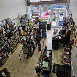 Book No Further - A bird's eye view of the interior of the bookstore.