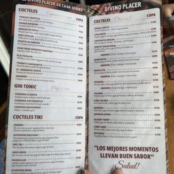 La Casa del Habano - Menu
