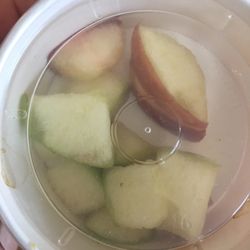 Wendy's - This is a dollar's worth of sliced apples at this Wendys.