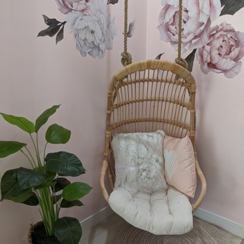Cha House - Cary - Cute swing chair in the back - Taiwanese Near Me - Cary, North Carolina