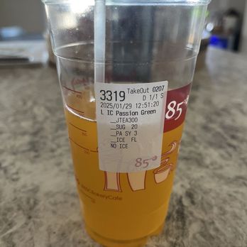 85°C Bakery Cafe-Frisco - Passion fruit green tea - Coffee & Tea Near Me - Frisco, Texas 85°C Bakery Cafe-Frisco - Passion fruit green tea - Coffee & Tea Near Me - Frisco, Texas