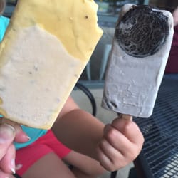 Urban Pops - Mango kulfi and a Cookies & Cream. Worth the drive from Homewood.