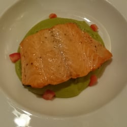 Le Bistrot de Flandre - Saumon mi cuit et crème de fève