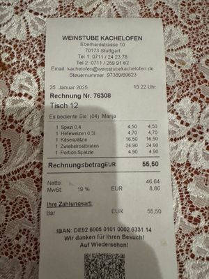Menu photo 2 Weinstube Kachelofen Stuttgart, BW