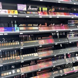 cosmetics section in store cosmetics section in store