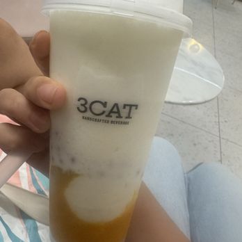 3Cat Handcrafted Beverage - Mango Mochi with Barley Boba no cream - Bubble Tea Near Me - San Gabriel, California 3Cat Handcrafted Beverage - Mango Mochi with Barley Boba no cream - Bubble Tea Near Me - San Gabriel, California