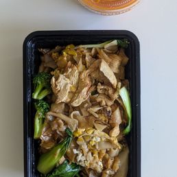 Pad See Ew w/ chicken ($17.95) + Thai iced tea ($5) Pad See Ew w/ chicken ($17.95) + Thai iced tea ($5)