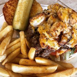 Dip & Dab Chicken & Waffles - Shrimp Burger