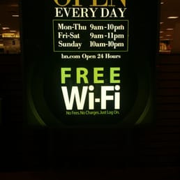 Hours of operation and Free WiFi!