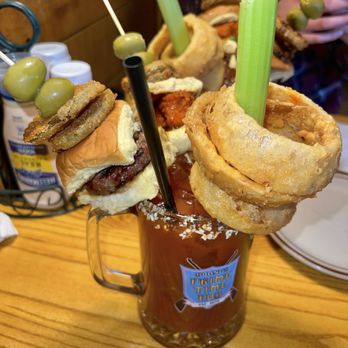 Boone's Prime Time Pub - Massive Bloody Mary - Burgers Near Me - Suttons Bay, Michigan