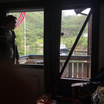 Flåmsbrygga Hotel - View from inside of room to outside of hotel. - Hotels Near Me