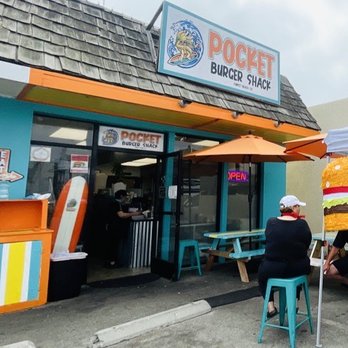 Pocket Burger Shack - Bright & happy front - Burgers Near Me - Sunset Beach, California