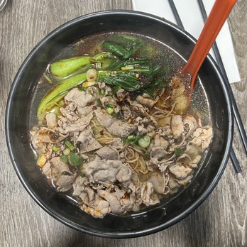 A+ Hong Kong Kitchen - Szechuan Beef noodle soup (with egg noodles) - Cantonese Near Me - Seattle, Washington