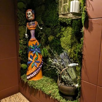 Neon Cactus - Lovely art as you enter the ladies' restroom!! - Salad Near Me - Fairview, Texas