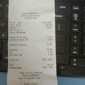 Texas Roadhouse - Econ Dev fee - Steakhouses Near Me - Mattoon, Illinois
