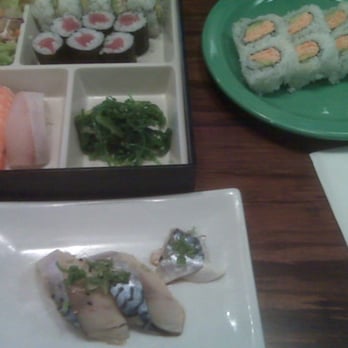 Sushi Boat - Delicious Mackerel Nigiri, Sushi Box A, and Spicy California Roll. - Japanese Near Me - Temecula, California Sushi Boat - Delicious Mackerel Nigiri, Sushi Box A, and Spicy California Roll. - Japanese Near Me - Temecula, California