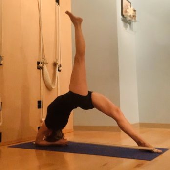 Clear Yoga - Working with a belt in eka pada dwi pada viparita dandasana - Yoga Near Me - Stone Ridge, New York
