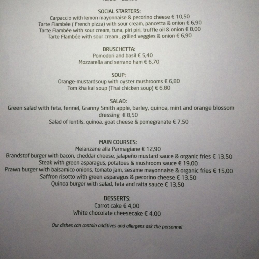 English dinner menu 8/31/15 English dinner menu 8/31/15