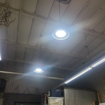 Fast Handy Electric - LED saucer work lights 20 ft. Ceiling warehouse - Electricians Near Me - San Jose, California
