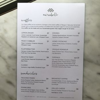 Mirabelle Savannah - Food menu - Coffee & Tea Near Me - Savannah, Georgia Mirabelle Savannah - Food menu - Coffee & Tea Near Me - Savannah, Georgia