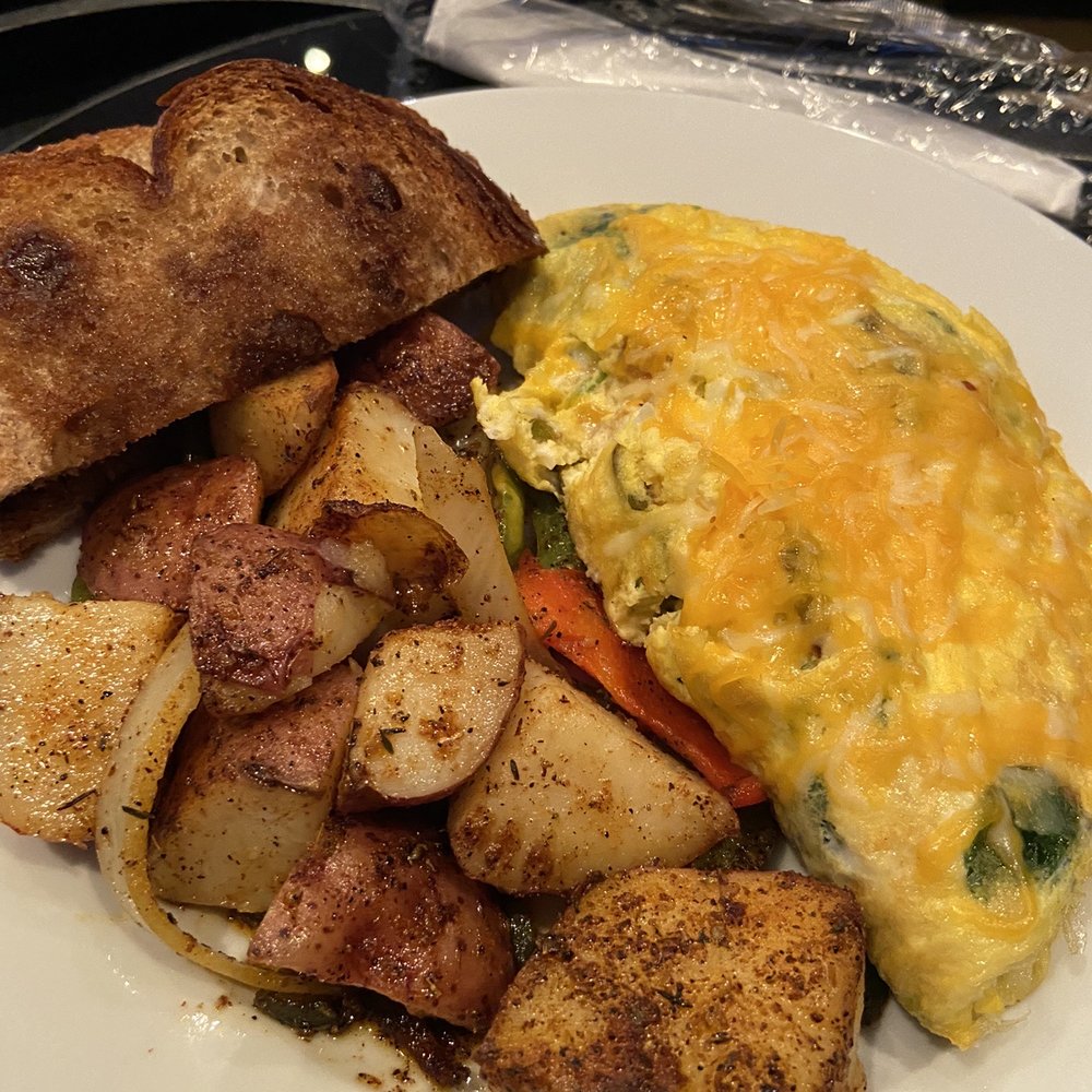 Auto Spa Bistro - The Volvo - omelet, potatoes, raisins toast - New American Near Me - Atlanta, Georgia Auto Spa Bistro - The Volvo - omelet, potatoes, raisins toast - New American Near Me - Atlanta, Georgia