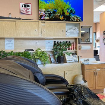 Nails By Kevin - One of the tvs with calming videos. - Nail Salons Near Me - San Diego, California Nails By Kevin - One of the tvs with calming videos. - Nail Salons Near Me - San Diego, California