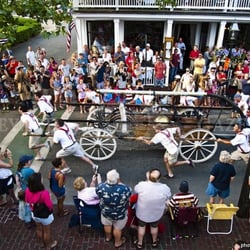 Edgartown Fire Museum - The 1855 Button tub in the 2011 4th of July Parade