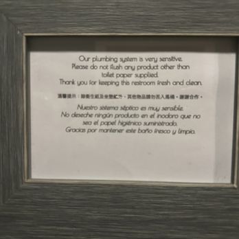 Damansara - A sign in the bathroom - Malaysian Near Me - San Francisco, California Damansara - A sign in the bathroom - Malaysian Near Me - San Francisco, California