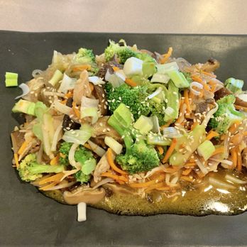 Carly's Healthy Cuisine - Stir fry with sweet potato glass noodles and chicken. GF - Asian Fusion Near Me - Branson, Missouri Carly's Healthy Cuisine - Stir fry with sweet potato glass noodles and chicken. GF - Asian Fusion Near Me - Branson, Missouri
