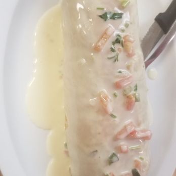 La Mexicana - Carne Asada Burrito with everything. Ask for the additional melted cheese on top, definitely adds a lot! 5 star! - Mexican Near Me - Peachtree City, Georgia