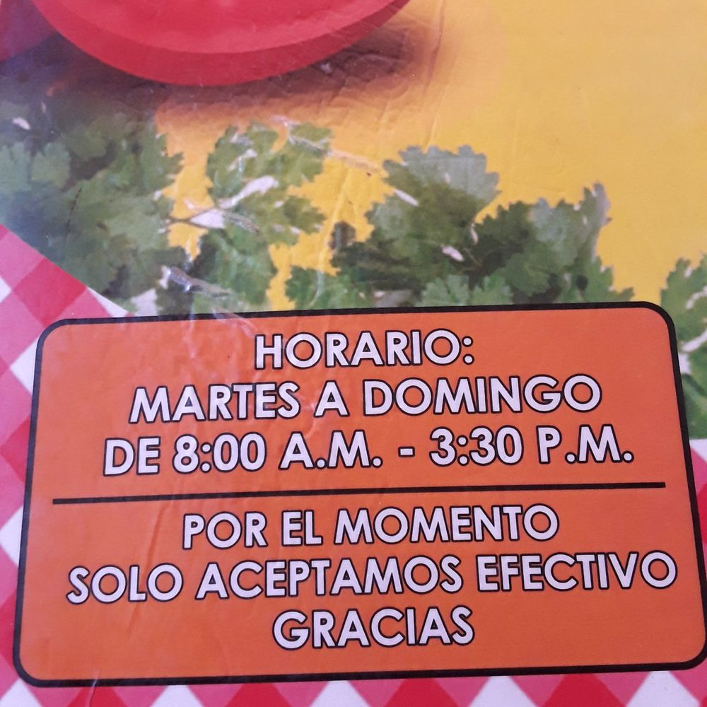 Milanesa de Res (breaded steak) Strawberry smoothie  Business hours