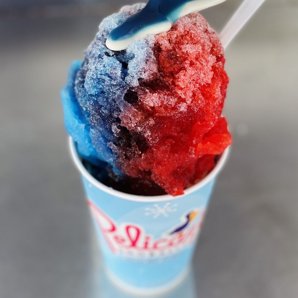 Pelican's Snoballs - Stuffed with rainbow with a shark gummy on - Shaved Snow Near Me - Kennesaw, Georgia Pelican's Snoballs - Stuffed with rainbow with a shark gummy on - Shaved Snow Near Me - Kennesaw, Georgia