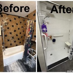 Andres Maintenance & Remodeling Services - Bathroom tub to shower conversion.