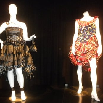 Biosphère - ONE | Outfits from a New Era Exhibit - Dress Made from Plastic Bags and Bullets - Museums Near Me - Montreal, Quebec