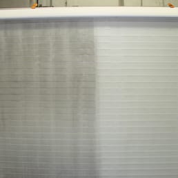 Before and after cleaning, Clean Drapes on Site