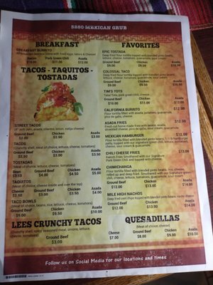 Menu photo 6 5280 Mexican Grub & Pub Pahrump, NV Menu photo 6 5280 Mexican Grub & Pub Pahrump, NV