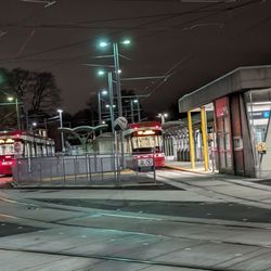 Broadview Subway Station - Streetcars at night