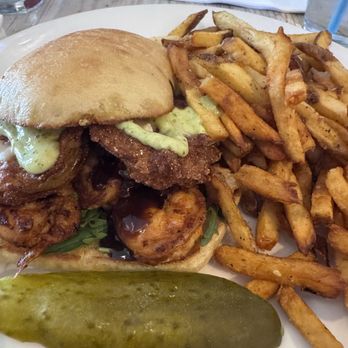 Blue Moon Beach Grill - Shrimp "Not a Burger "... absolutely phenomenal!!!!! - Seafood Near Me - Nags Head, North Carolina Blue Moon Beach Grill - Shrimp "Not a Burger "... absolutely phenomenal!!!!! - Seafood Near Me - Nags Head, North Carolina