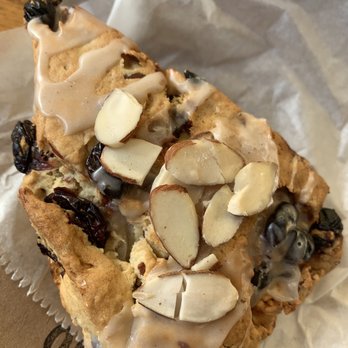 Clint's Bakery and Coffee - Scone of the day: vegan cherry almond - delicious! - Coffee & Tea Near Me - Breckenridge, Colorado Clint's Bakery and Coffee - Scone of the day: vegan cherry almond - delicious! - Coffee & Tea Near Me - Breckenridge, Colorado