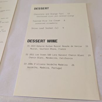 Vignette - Dessert Menu - New American Near Me - Los Angeles, California Vignette - Dessert Menu - New American Near Me - Los Angeles, California