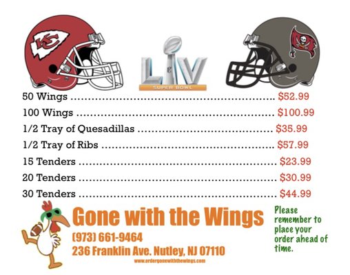 Menu photo 1 Gone With The Wings Nutley, NJ Menu photo 1 Gone With The Wings Nutley, NJ