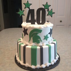 Grace-ful Cakes - Tiered MSU Birthday Cake