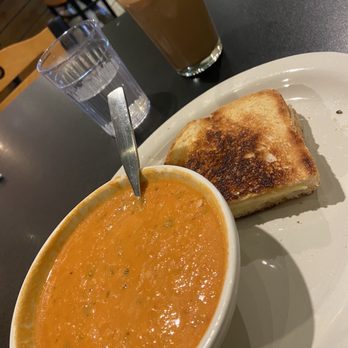 The Wolf Cafe - Pick 2: soup of the day (tomato (with peppers?)) and sweet and salty sandwich. Coffee: salted caramel - Coffee & Tea Near Me - Ballwin, Missouri The Wolf Cafe - Pick 2: soup of the day (tomato (with peppers?)) and sweet and salty sandwich. Coffee: salted caramel - Coffee & Tea Near Me - Ballwin, Missouri