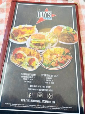 Menu photo 5 Roys Cafe Barstow, CA