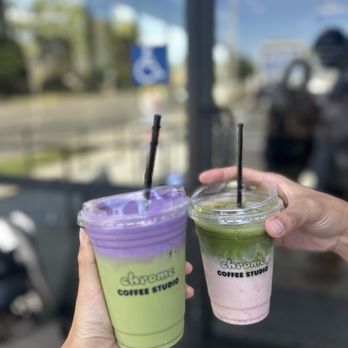 Chrome Coffee Studio - UBE matcha & strawberry matcha - Coffee & Tea Near Me - Torrance, California Chrome Coffee Studio - UBE matcha & strawberry matcha - Coffee & Tea Near Me - Torrance, California