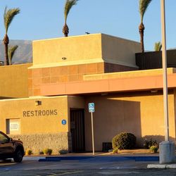 Morongo Gas - D' Separate restroom building at the Morango travel center / gas station $4.99 /5.39 super 5.59