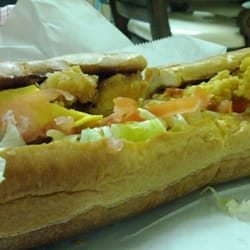 Chevron - Catfish poboy! Freshly made and worth the wait!