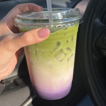 Varraco Coffee + Roasters - ube matcha latte - Coffee & Tea Near Me - Palm Desert, California